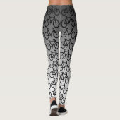 Abstracte Leggings voor Black Silver Metallic Bicy (Achterkant)