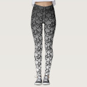Abstracte Leggings voor Black Silver Metallic Bicy (Voorkant)