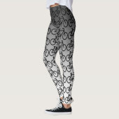 Abstracte Leggings voor Black Silver Metallic Bicy (Links)