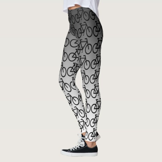 Abstracte Leggings voor Black Silver Metallic Bicy (Links)