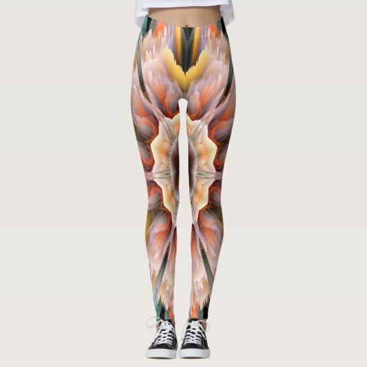 Abstracte leggings voor bloemen (Voorkant)