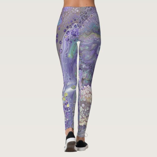 Abstracte Leggings voor lavendel en pasta - "Naomi (Achterkant)
