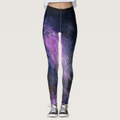 Abstracte Leggings voor lavender en blauw (Voorkant)