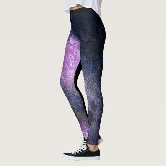 Abstracte Leggings voor lavender en blauw (Links)