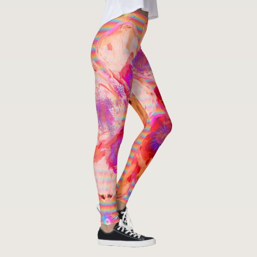 Abstracte Leggings voor ontwerper in Oranje kleure (Rechts)