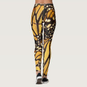 Abstracte Leggings voor Oranje zwarte zwarte vlind (Achterkant)