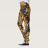 Abstracte Leggings voor Oranje zwarte zwarte vlind (Links)