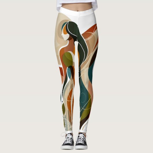 Abstracte Leggings voor paarden en vrouwen (Voorkant)
