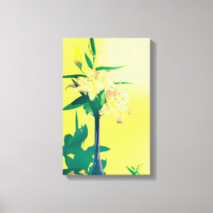 Abstracte lelies - canvasprint canvas afdruk