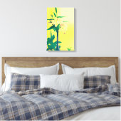 Abstracte lelies - canvasprint canvas afdruk (Insitu (Slaapkamer))