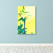 Abstracte lelies - canvasprint canvas afdruk (Insitu (Houten vloer))