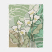 Abstracte Lelies Medium Flanellen Deken (Voorkant)