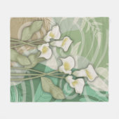Abstracte Lelies Medium Flanellen Deken (Voorkant (Horizontaal))