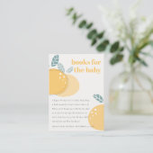 Abstracte Lemon Fruity Books voor Baby shower Informatiekaartje (Staand voorkant)