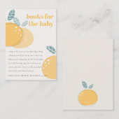 Abstracte Lemon Fruity Books voor Baby shower Informatiekaartje (Voorkant / Achterkant)