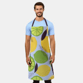 Abstracte Lemon Limoen Citrus Pattern Print Schort (Gedragen)