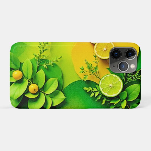 Abstracte Lemon Limoen Natuur Art Case-Mate iPhone Case (Achterkant (horizontaal))