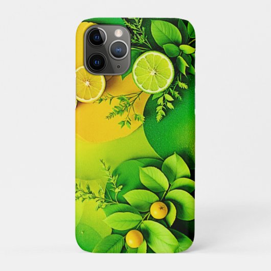 Abstracte Lemon Limoen Natuur Art Case-Mate iPhone Case (Achterkant)