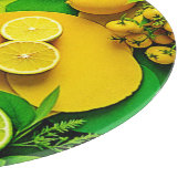 Abstracte Lemon Limoen Natuur Art Snijplank (Hoek)