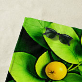 Abstracte Lemon Limoen Natuur Art Strandlaken (In situ)