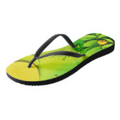 Abstracte Lemon Limoen Natuur Art Teenslippers (Schuin)