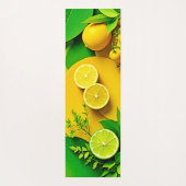 Abstracte Lemon Limoen Natuur Art Yogamat (Achterkant)