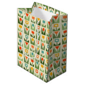Abstracte lente bloemen medium cadeauzakje (Voorkant Gekanteld)