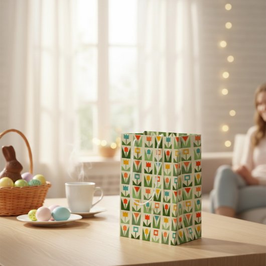 Abstracte lente bloemen medium cadeauzakje