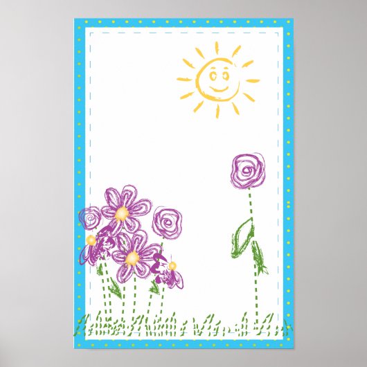 Abstracte Lente Bloemen Poster (Voorkant)