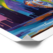 Abstracte lente bloemenboeket Daffodils Lijst het Poster (Hoek)