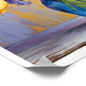 Abstracte lente bloemenboeket gele narcissen poster (Hoek)