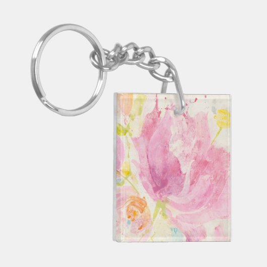 Abstracte lente-Florals Sleutelhanger (Voorkant Links)