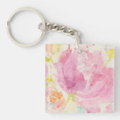 Abstracte lente-Florals Sleutelhanger (Voorkant)