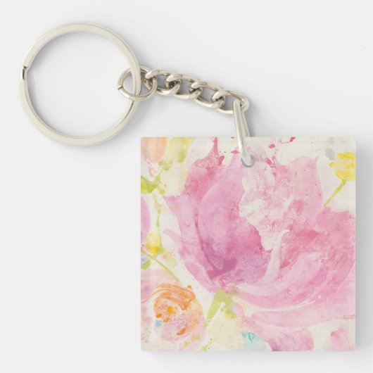 Abstracte lente-Florals Sleutelhanger (Voorkant)
