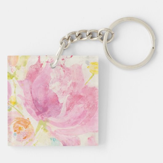 Abstracte lente-Florals Sleutelhanger (Achterkant)