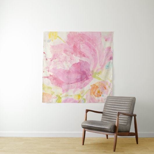 Abstracte lente-Florals Wandkleed (In situ)