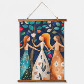 Abstracte lente: grillige herstelde kunst hangend wandkleed (Voorkant)