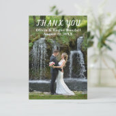 Abstracte lente kleuren gelukkig paar dank u bedankkaart (Staand voorkant)