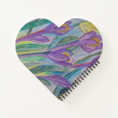 Abstracte lente-krokohartslag notitieboek (Achterkant)