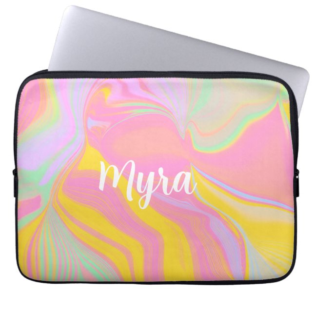 Abstracte Lente Zonsopgang Laptop Sleeve (Voorkant)