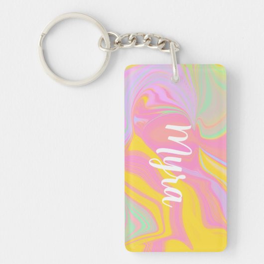 Abstracte Lente Zonsopgang Sleutelhanger (Voorkant)