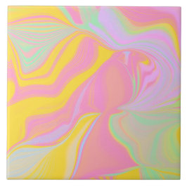 Abstracte Lente Zonsopgang Tegeltje