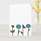 Abstracte lentebloemen Blank Wenskaart Kaart (Gele Bloem)