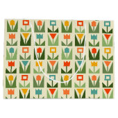 Abstracte Lentebloemen Grote Cadeautas (Achterkant)
