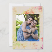 Abstracte lentekleuren Voeg koppelfoto toe Kaart (Achterkant)