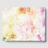 Abstracte lentekleurenbruiloft gastenboek (Achterkant)