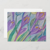 Abstracte lentescrocus briefkaart (Voorkant / Achterkant)