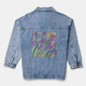 Abstracte lentescrocus denim jacket (Achterkant)