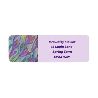 Abstracte lentescrocus etiket