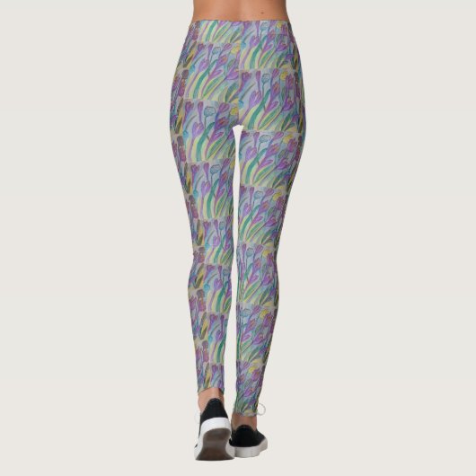 Abstracte lentescrocus leggings (Achterkant)